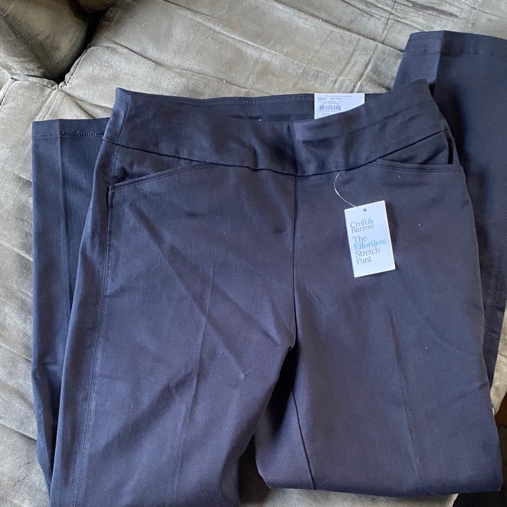 Croft & Barrow Women's Black Stretch Pants